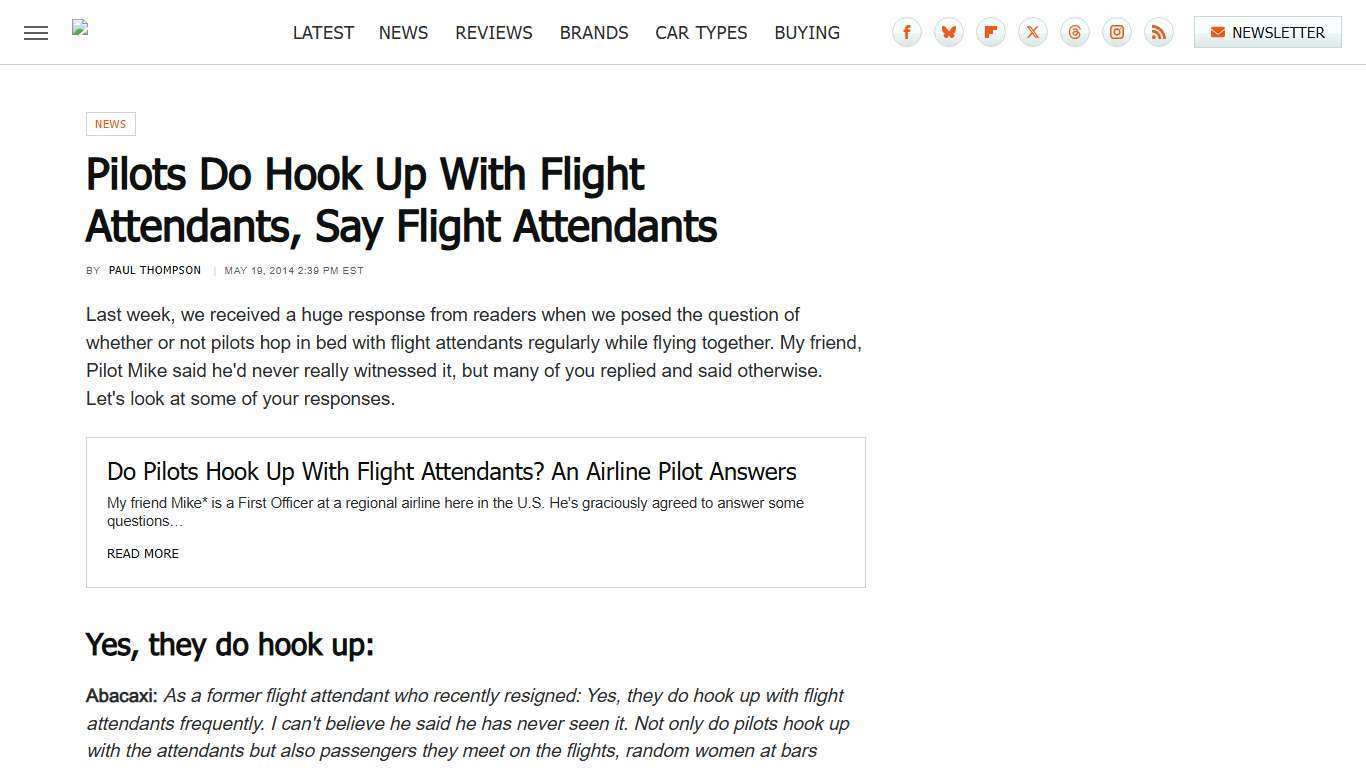 Pilots Do Hook Up With Flight Attendants, Say Flight Attendants