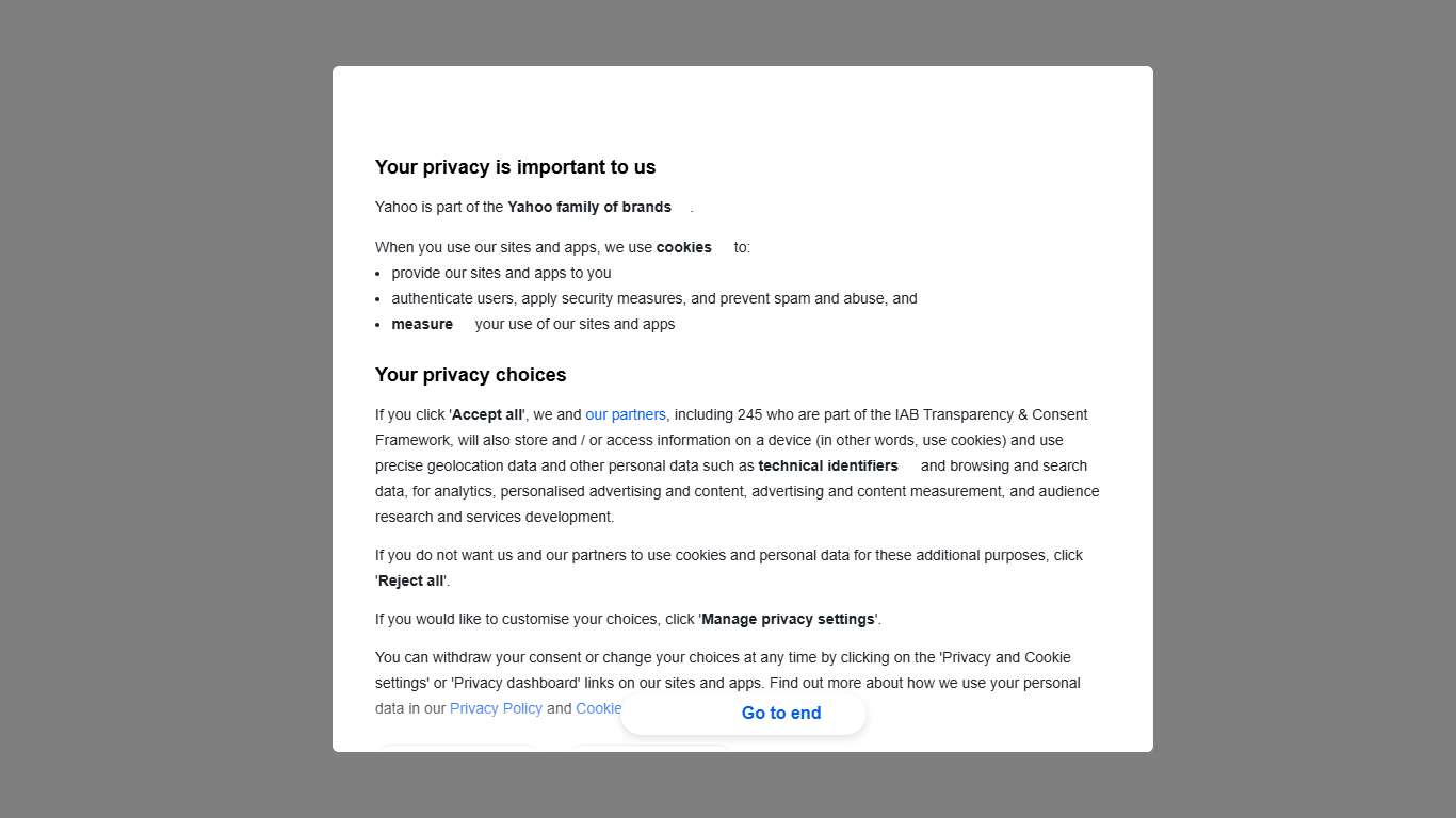 Your privacy choices
